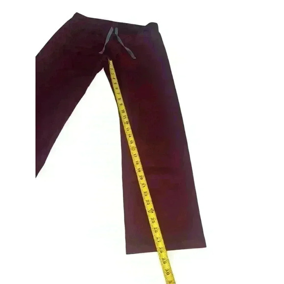 Figs Technical Collection Womens Scrub Pants Drawstring Maroon Stretch M/P - Picture 7 of 7